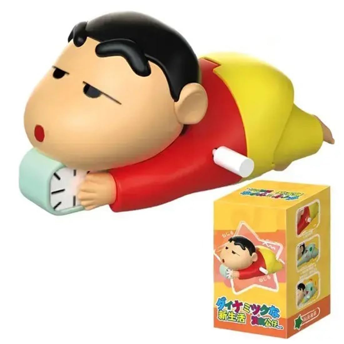 Crawling Shinchan Toy with Clock – Cute Cartoon Action Figure for Kids