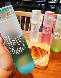 Hello Master Glass Water Bottle/Transparent Water Bottle
