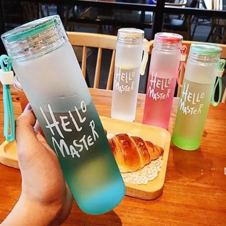 Hello Master Glass Water Bottle/Transparent Water Bottle
