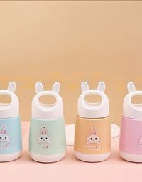 Rabbit Kids Vacuum Flask Bottle – 250ml Insulated Glass Water Bottle
