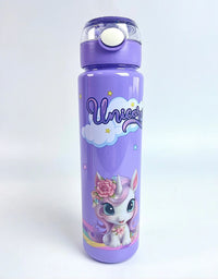 Unicorn Printed Kids Water Bottle – Leakproof & Stylish Sipper
