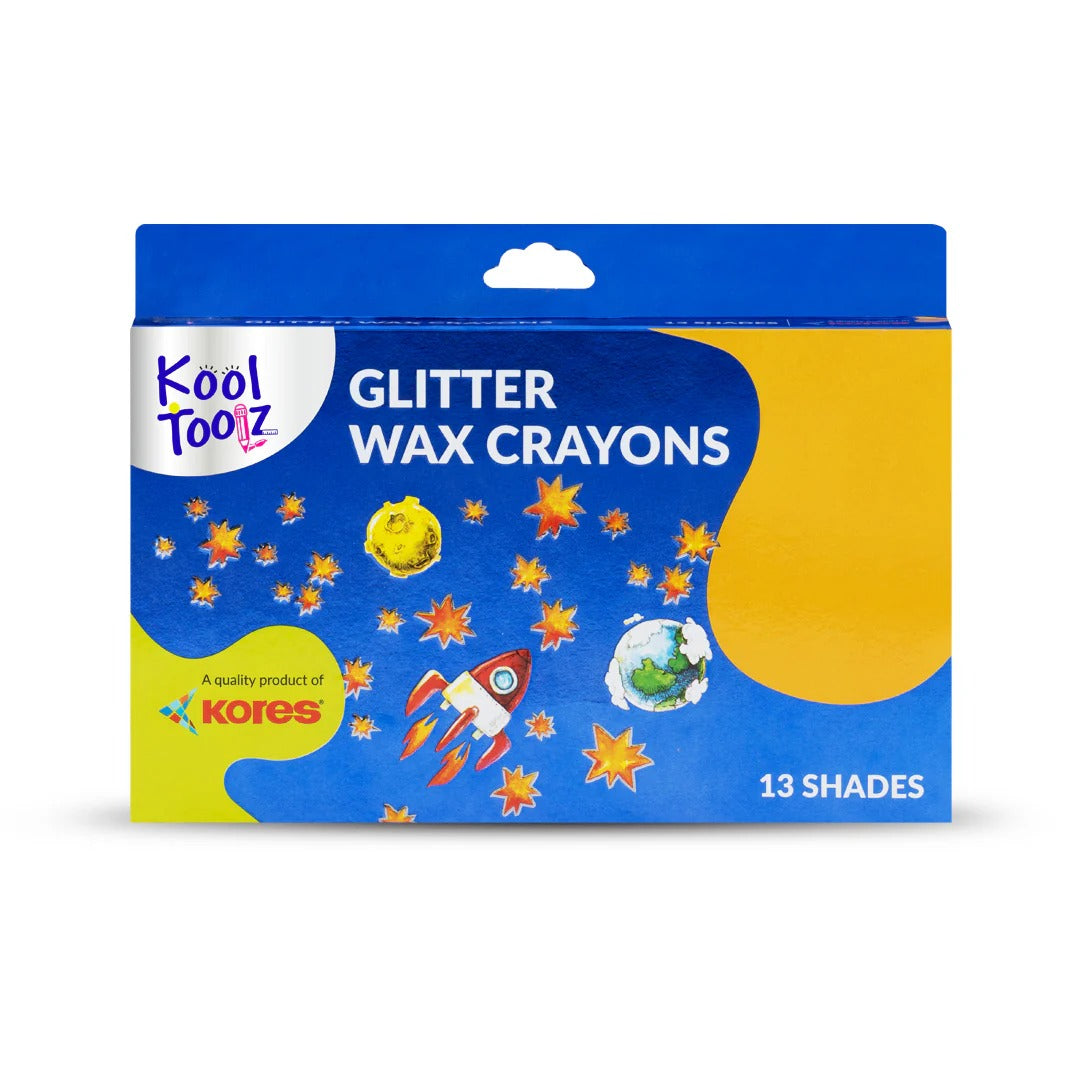 Kores Glitter Wax Crayons 12+1