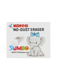 Kores Jumbo Non Dust Eraser White
