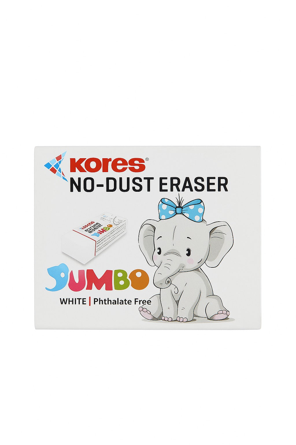 Kores Jumbo Non Dust Eraser White