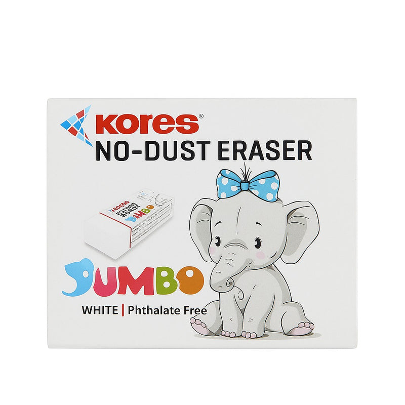 Kores Jumbo Non Dust Eraser White