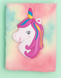Cartoon Design Diary for Girls, 3D Squishy fur diary
