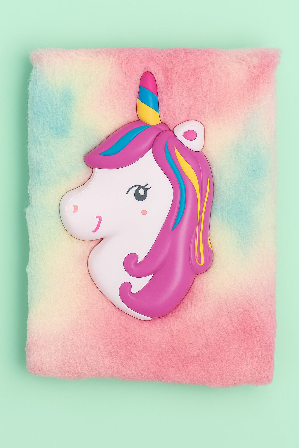 Cartoon Design Diary for Girls, 3D Squishy fur diary