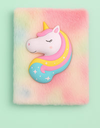 Cartoon Design Diary for Girls, 3D Squishy fur diary
