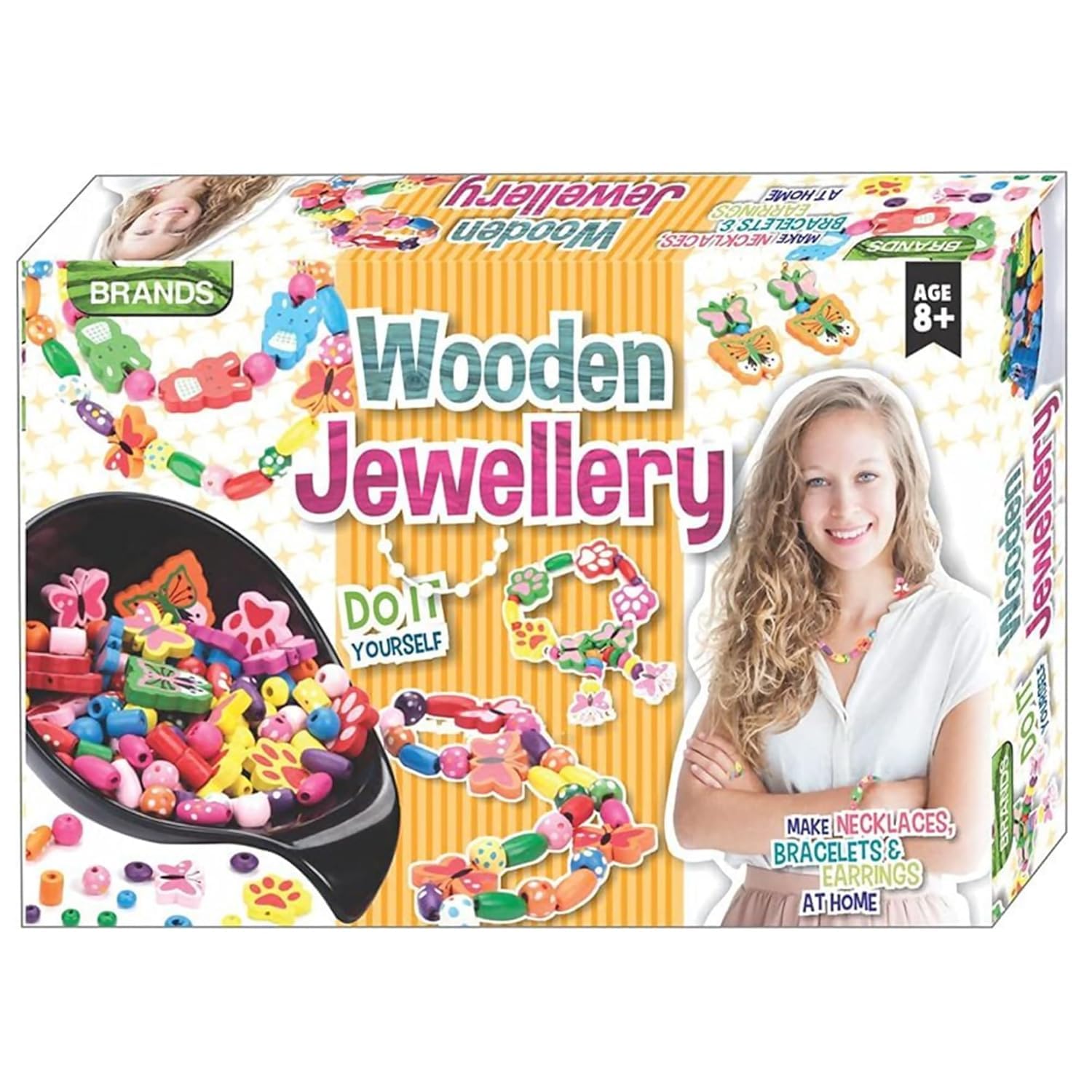 DIY Wooden Jewellery Kit | Beads Jewellery Making Kit for Girls