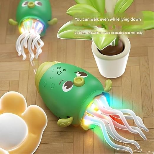 Electric Crawling Octopus Toy with LED Lights & Music (Chargeble)