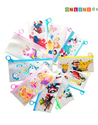 Multipurpose Transparent Zip Pouch  (set of 12 pcs)
